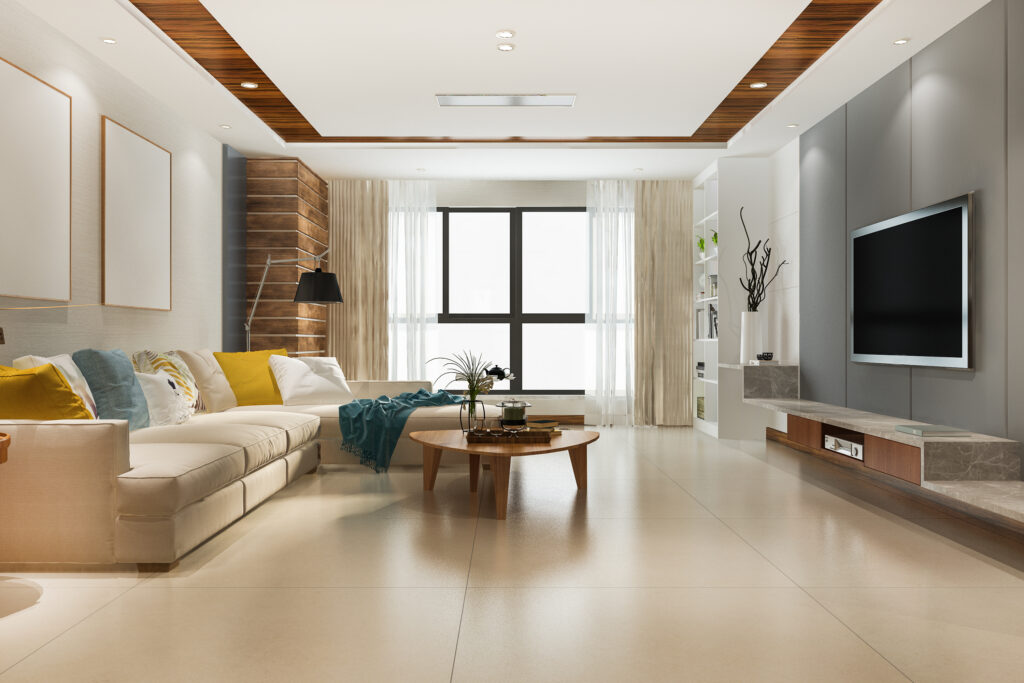 Contemporary living room with custom furniture by Lathomz
